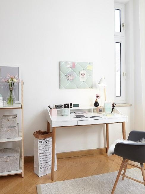 Ablagesystem-Büro-Banner Schreibtisch im Wohnzimmer