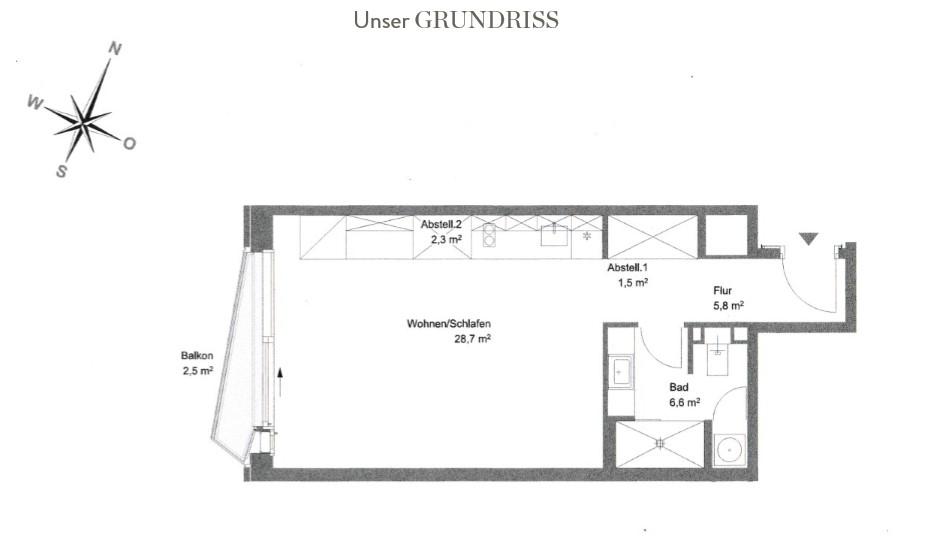 Kleines Appartment einrichten Grundriss