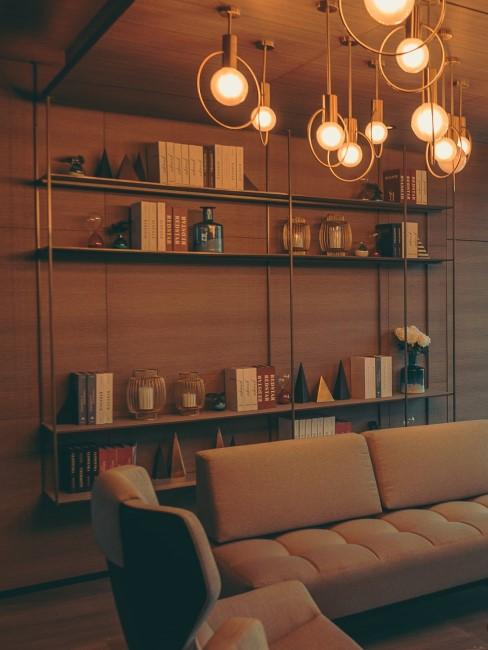 Holzwand im Wondzimmer