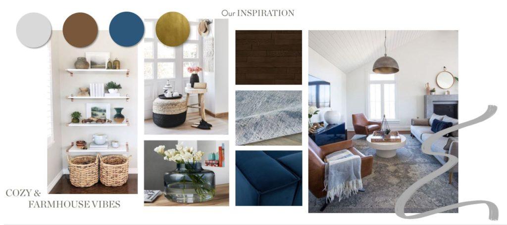 neue Wohnung einrichten Inspiration Moodboard Wohnbereich