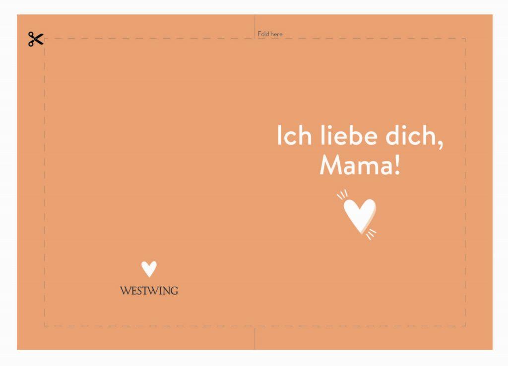 Schöne Muttertagskarte mit Spruch