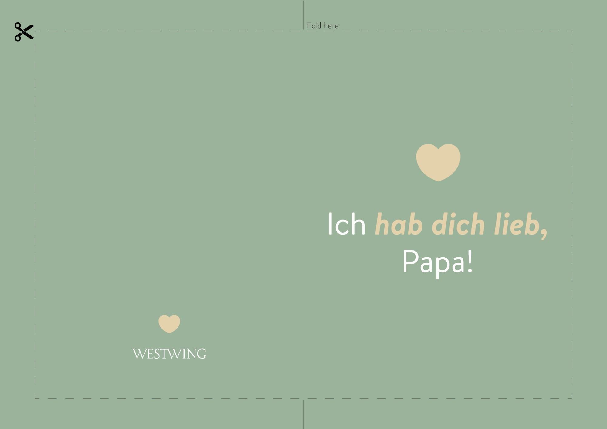 Vatertagskarte zum Drucken