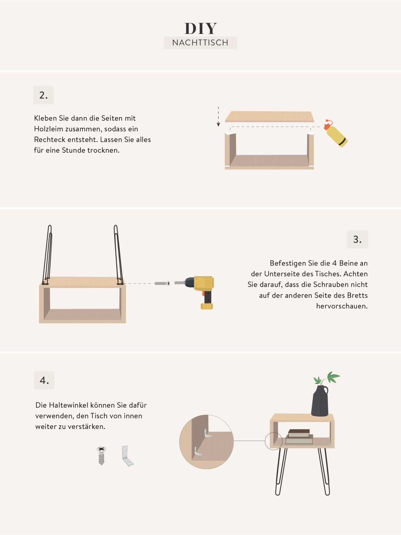 Anleitung zum Nachttisch selber bauen