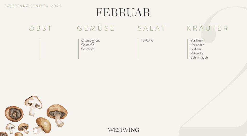 Saisonkalender Februar