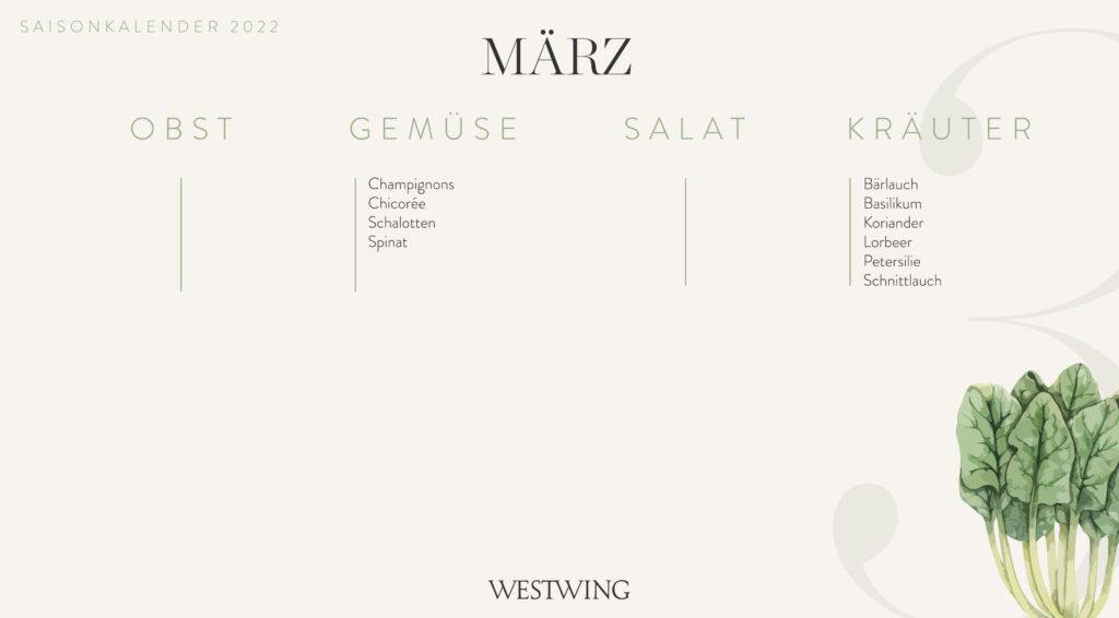 Saisonkalender Maerz