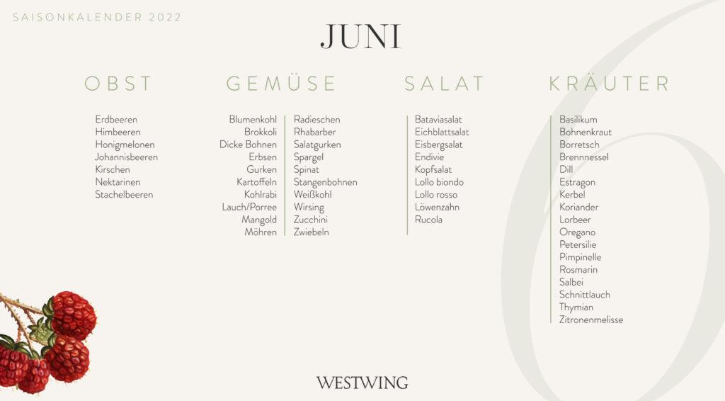 Saisonkalender Juni