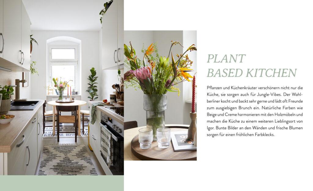 Plant based Kitchen - die Küche von Igor mit Pflanzen