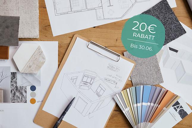 20 € Rabatt auf unseren Interior Design Service