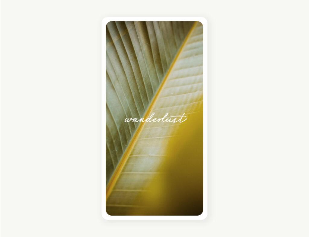 Der Screensaver "wanderlust" für den Juni