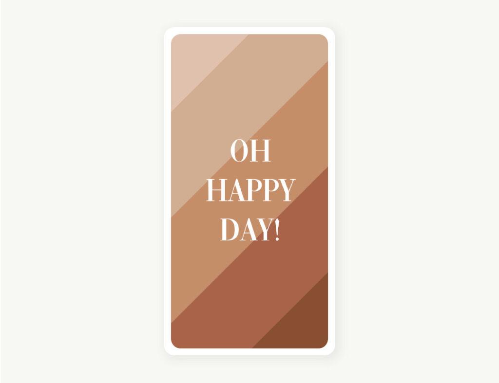 Der Screensaver "Oh happy day!" für den Oktober
