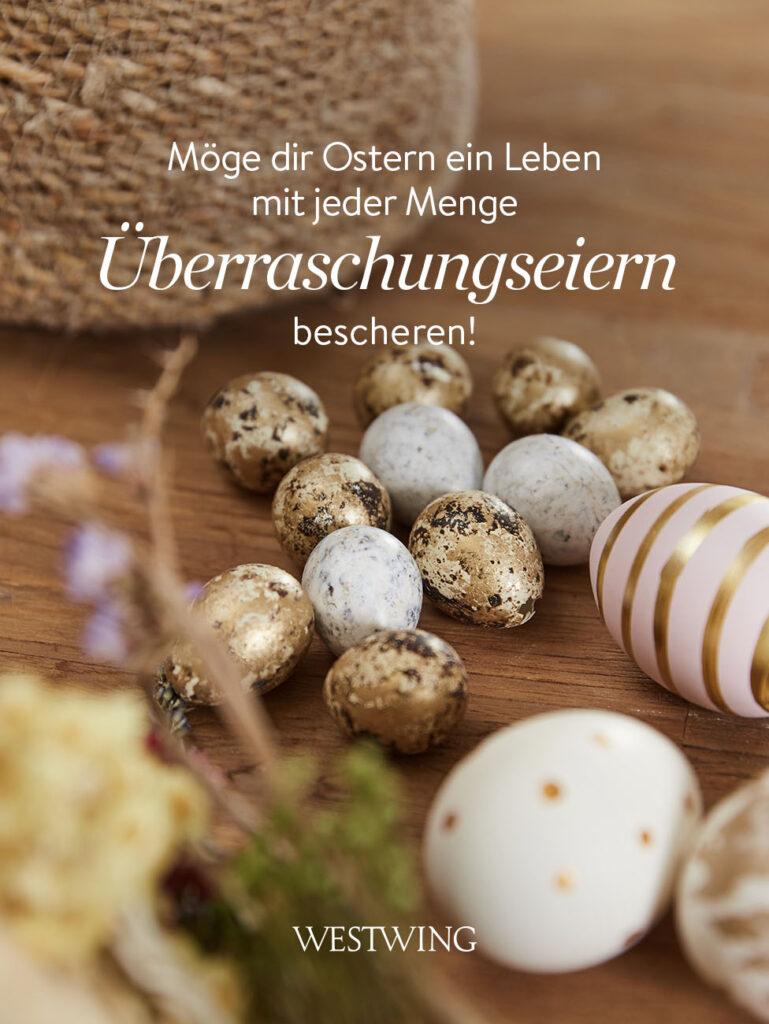 Frohe Ostern modern Ueberraschungseier
