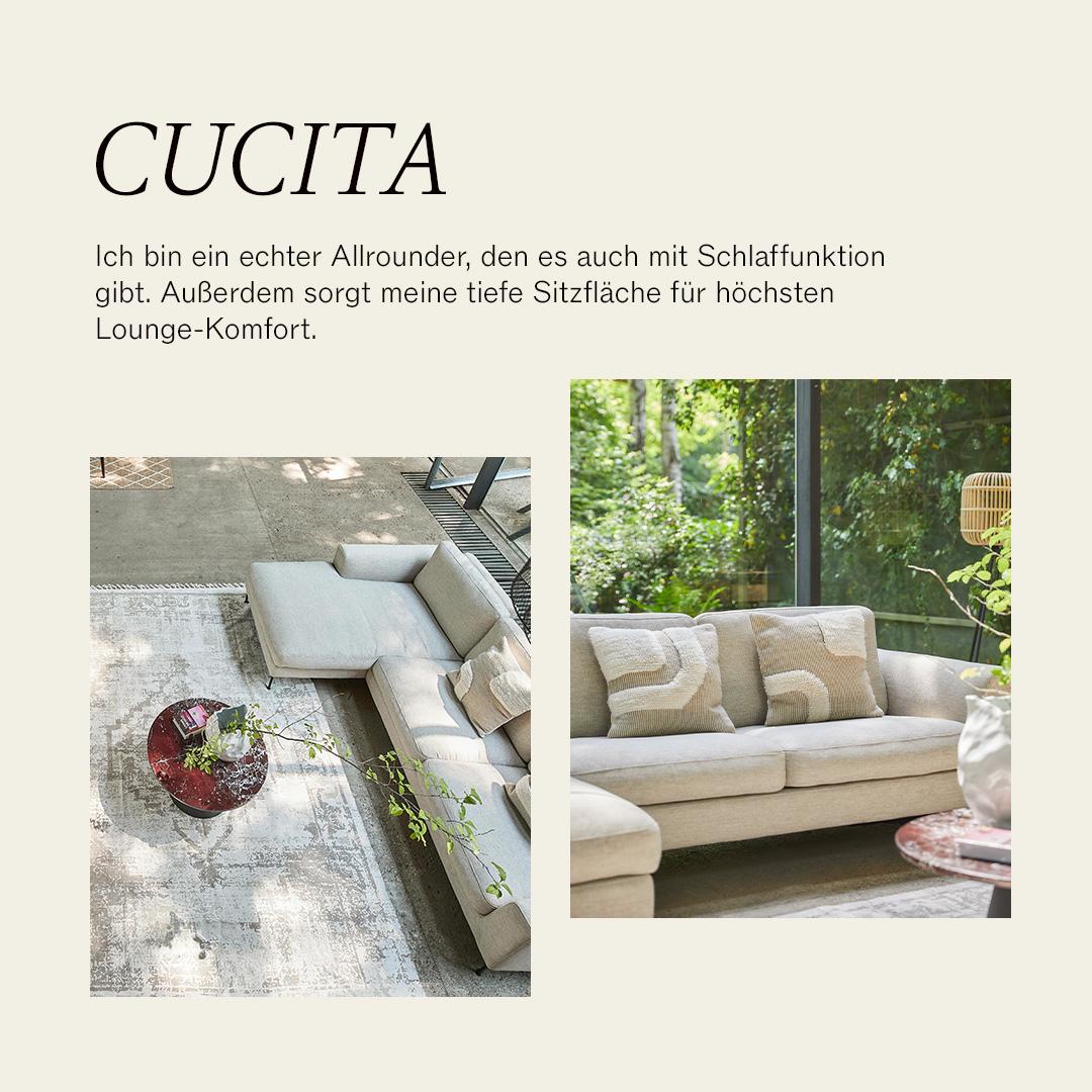 Sofa Cucita im Wohnzimmer mit Vorteilen dazu