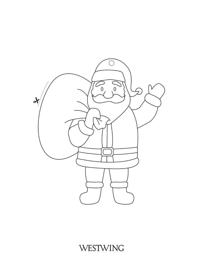 dibujo de papa noel