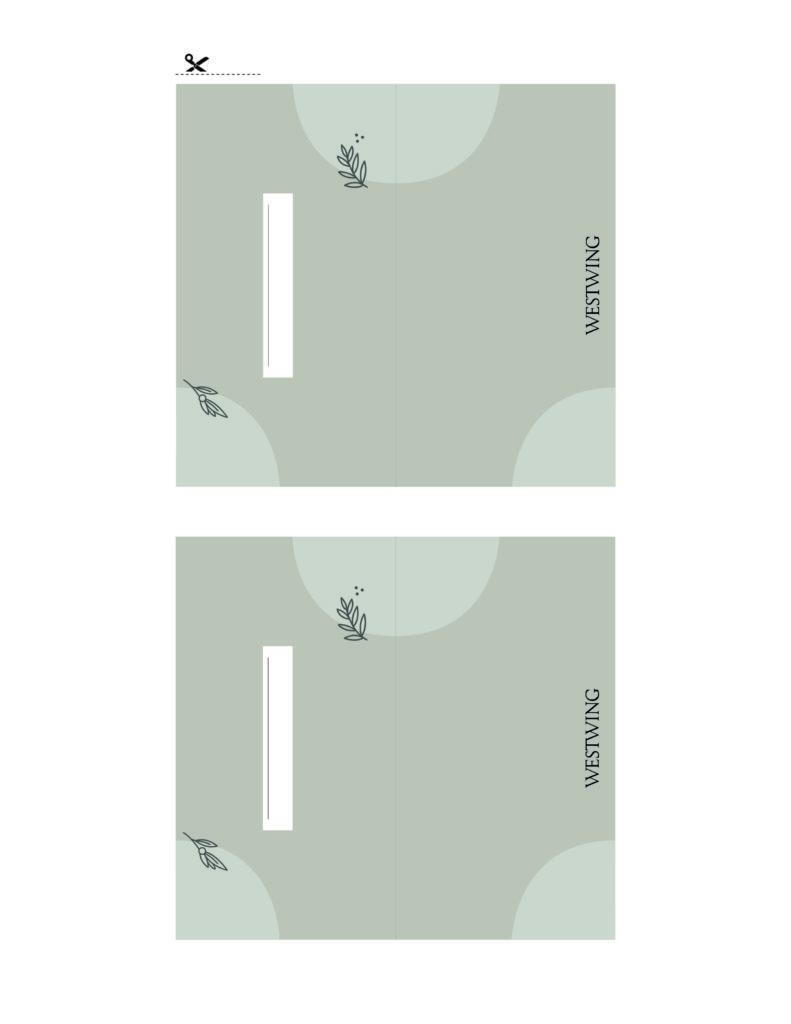 tarjetas de invitados verde