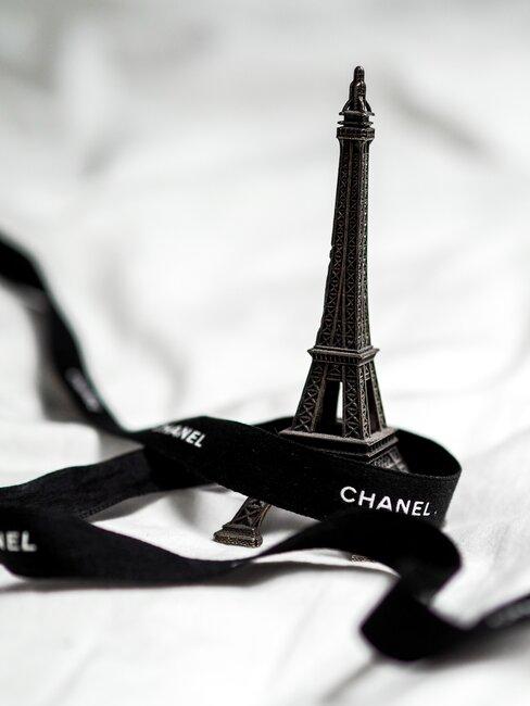 coco-chanel-banner Torre Eiffel en miniatura en blanco y negro