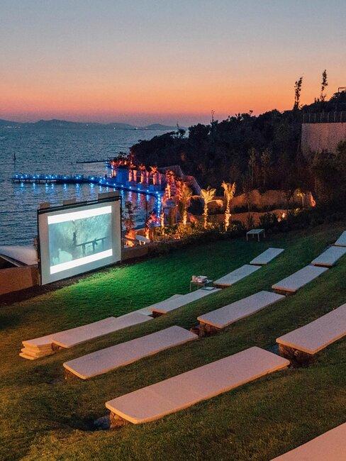 cine en la playa