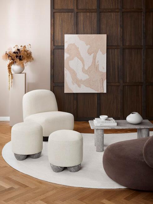 salon en blanco y madera
