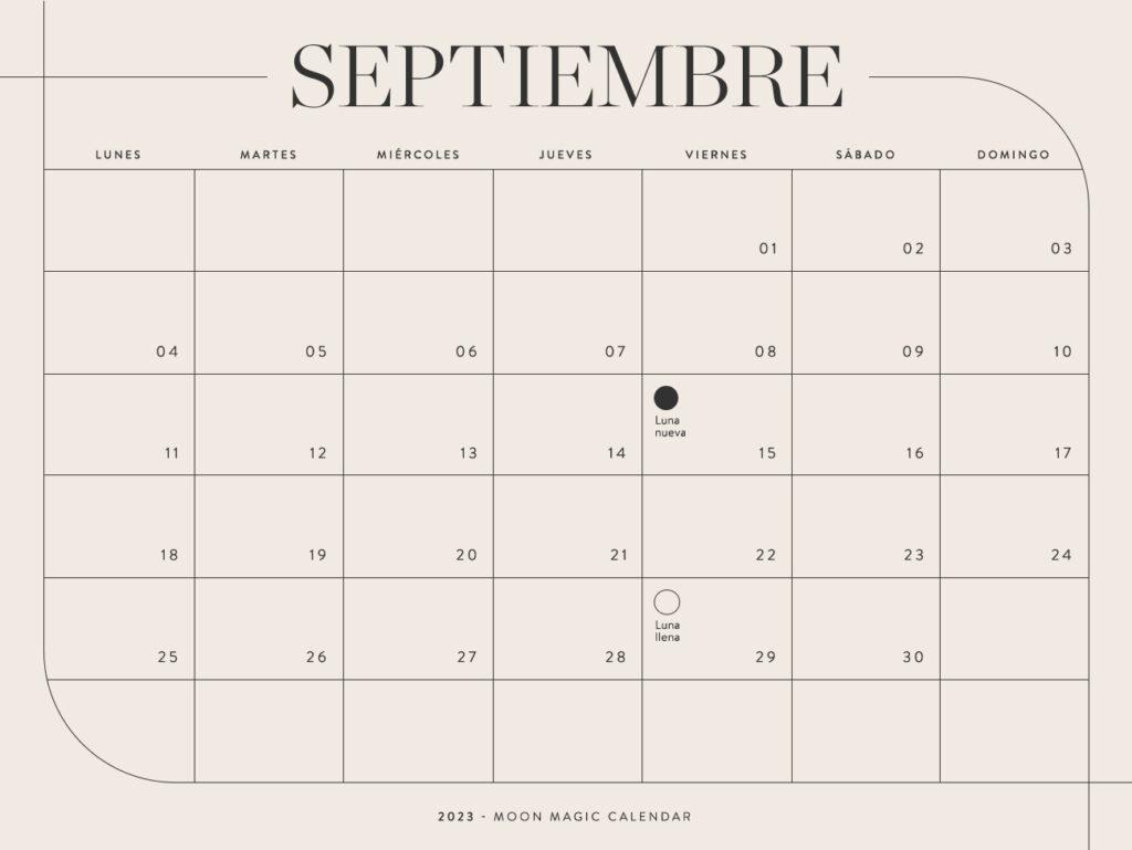 calendario lunar septiembre