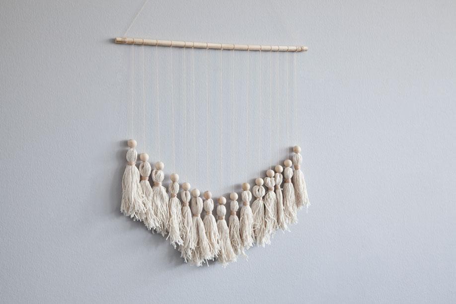 Décoration murale macramé boho diy