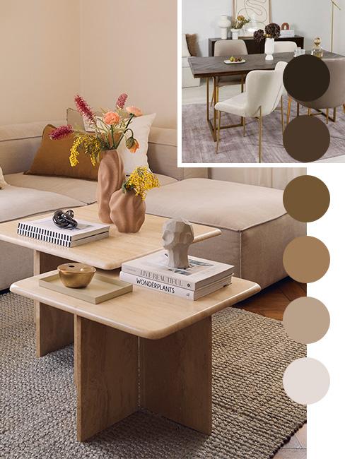 palette nuance de beige et gris