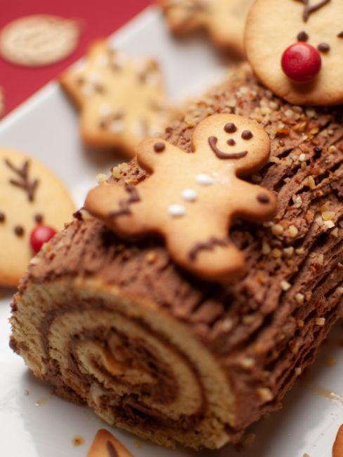 buche de noel au chocolat, biscuit