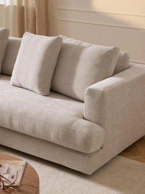 moitié de canapé en tissu beige