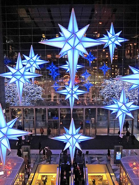 décorations lumineuses extérieures pour Noël en forme d'étoile