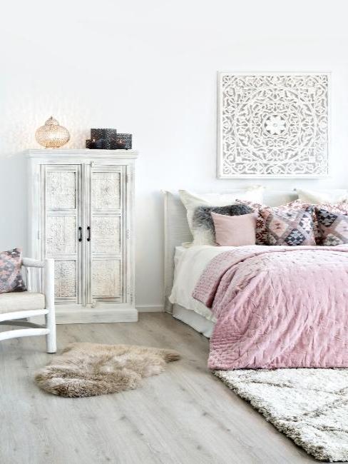 frise-murale Chambre avec une déco bohème