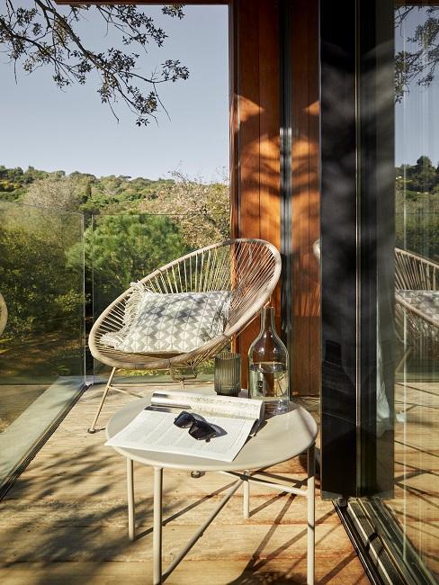 table pour balcon étroit, fauteuil acapulco