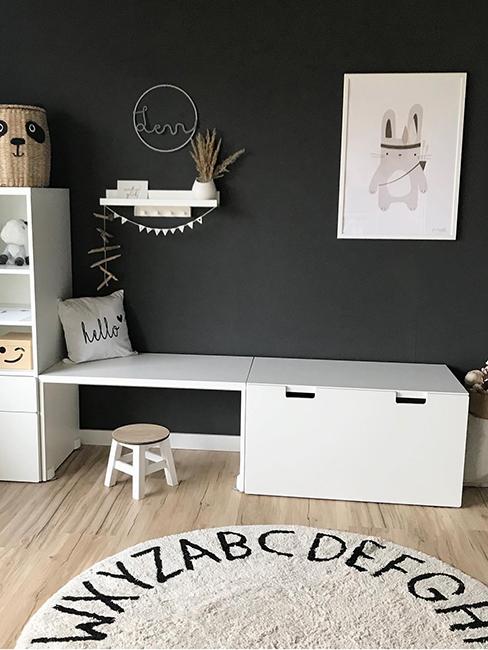 chambre enfant noir et blanche @running_mommy_