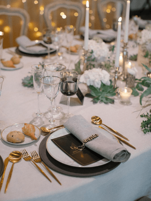 Décoration table de mariage, porte serviette original et design