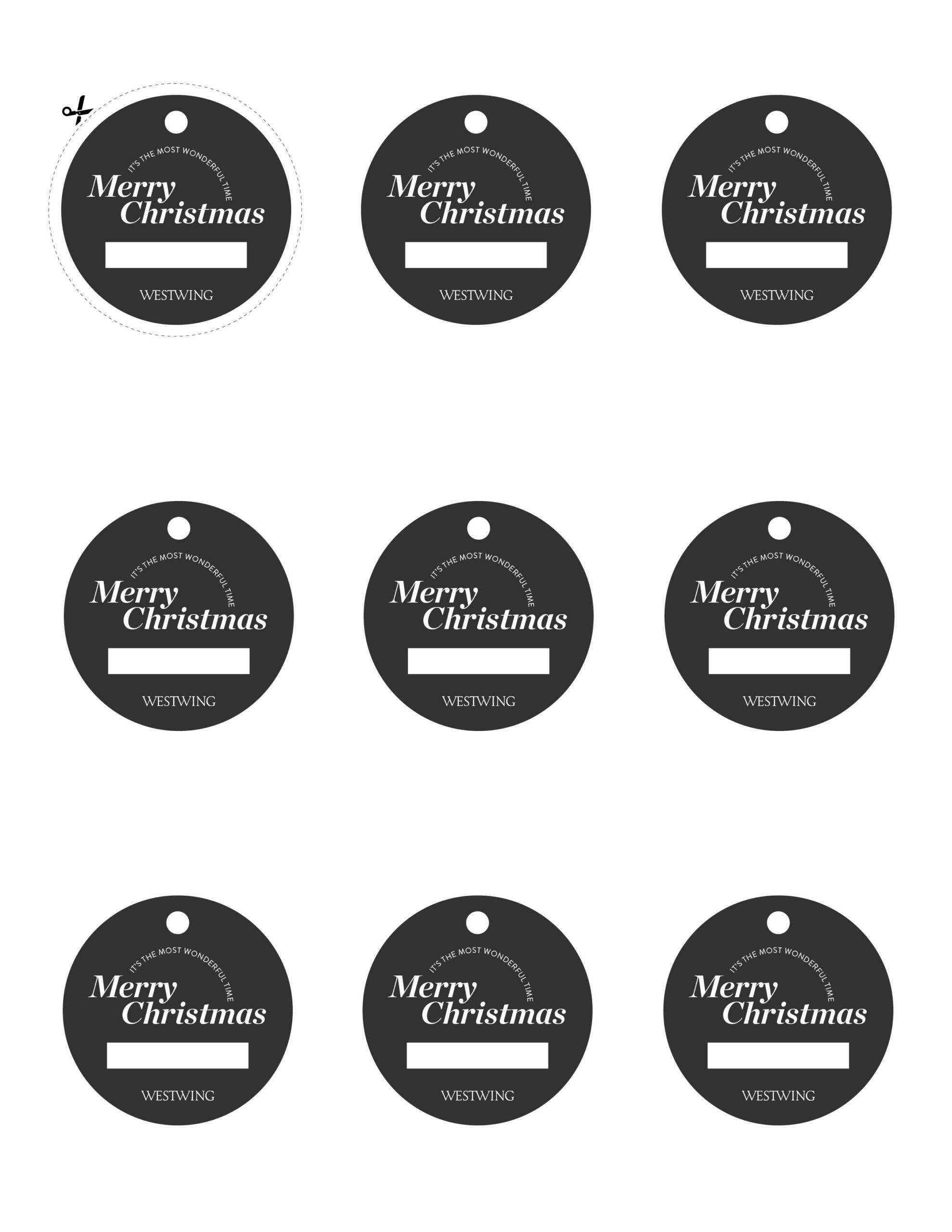 etiquettes cadeau noires a imprimer