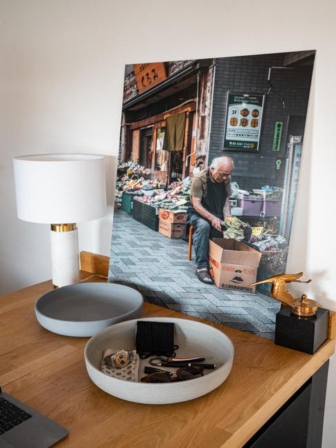 Photo japon sur commode en bois