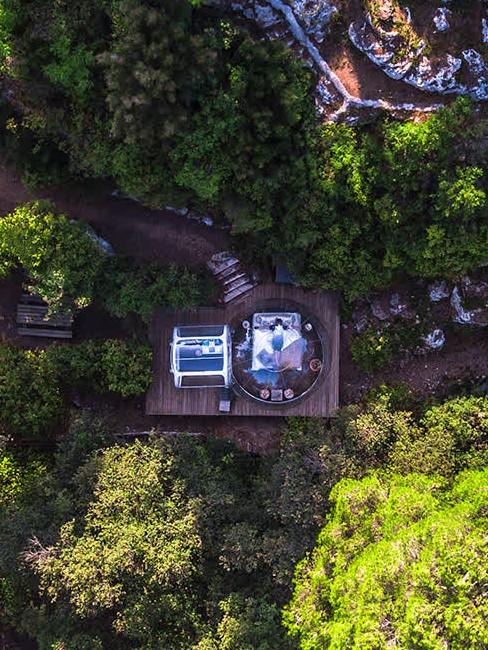 bulle transparente vue du ciel