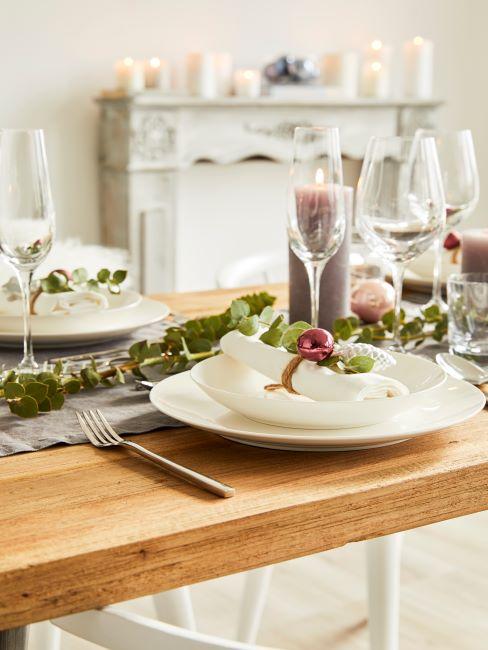 decoration de la table du nouvel an avec