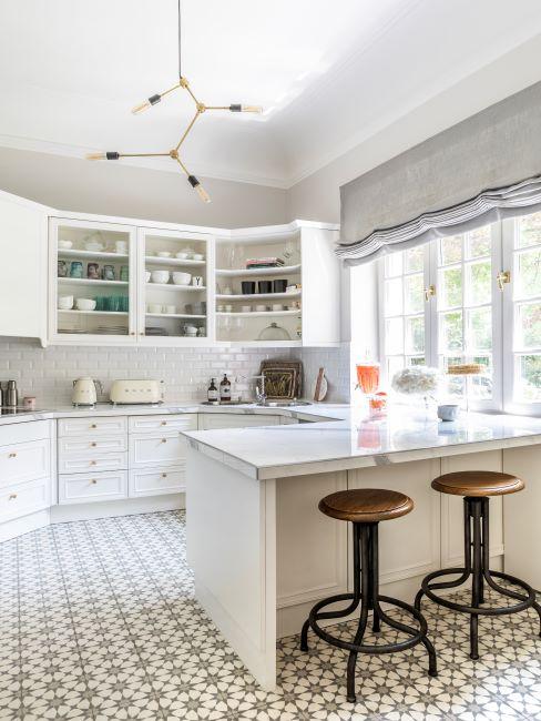 cuisine blanche avec ilot