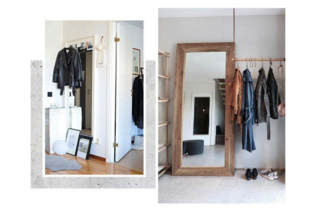 décoration murale miroir, idée déco avec un miroir