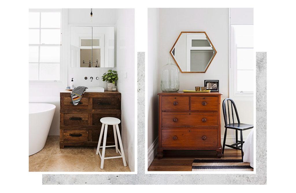 décoration murale miroir,idée miroir dans salle de bain