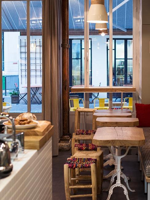 Mure-cantine-bio Mure cantine bio tables en bois style bistro