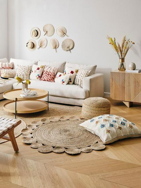 salon cosy et scandi et boho