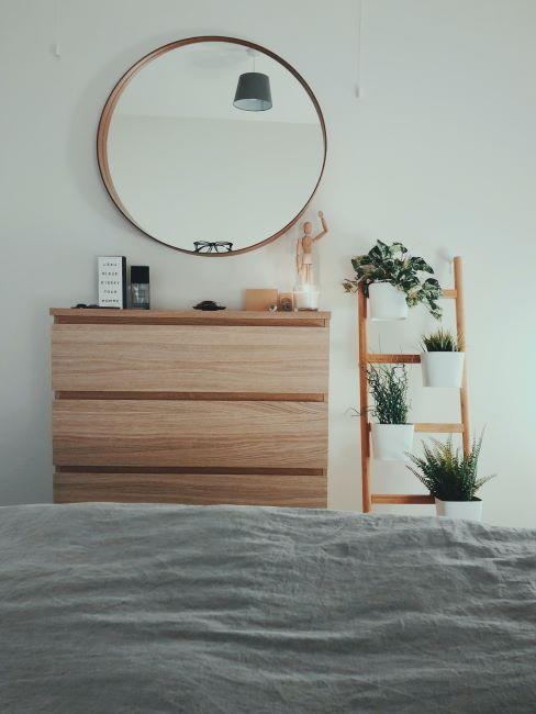 Coiffeuse moderne avec meuble en bois