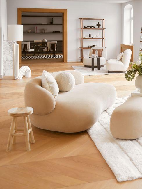 Canapé sofa Alba, beige, salon