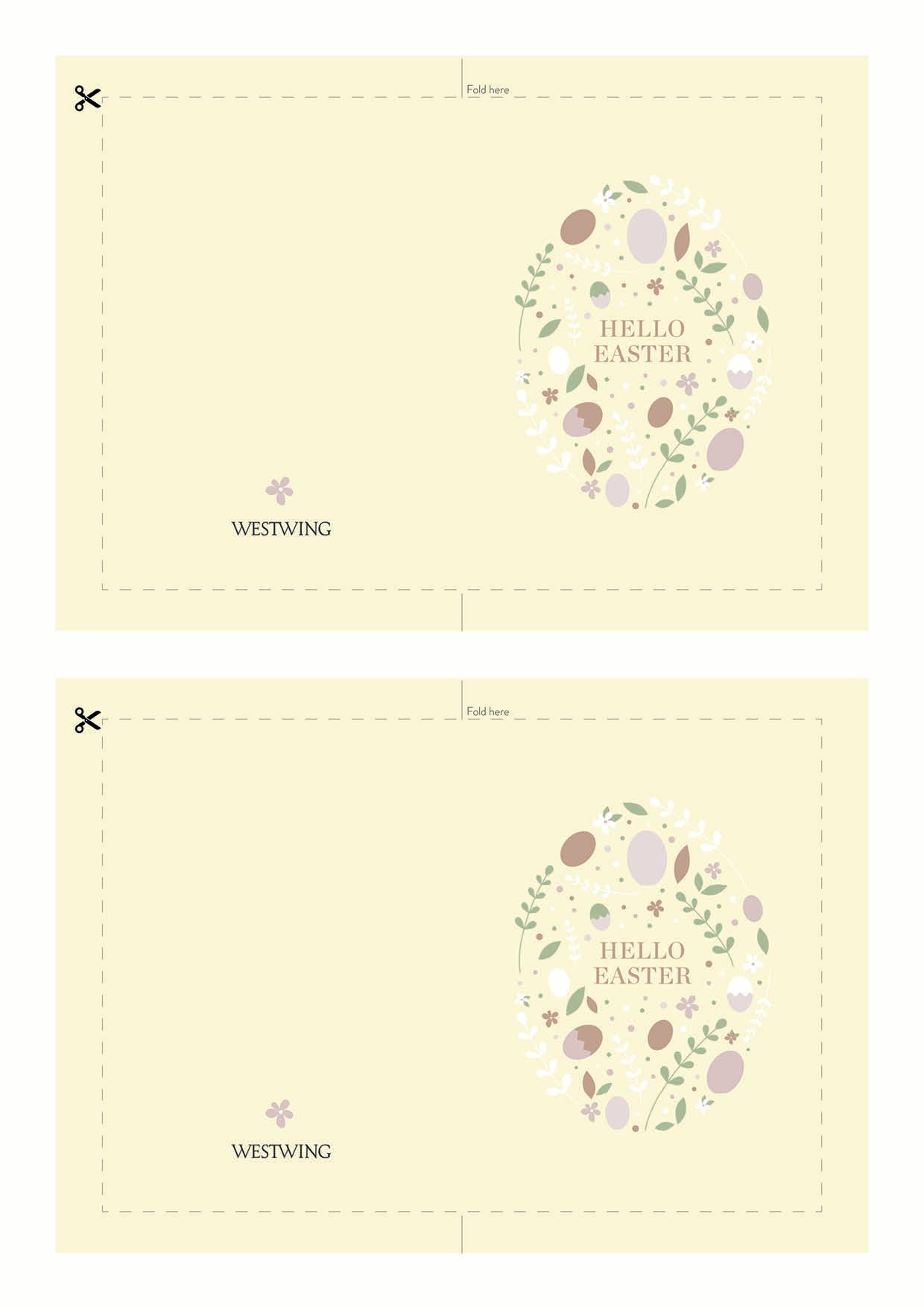 carte de paques à imprimer