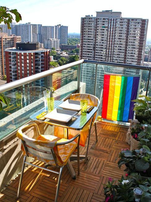 terrasse, balcon, extérieur