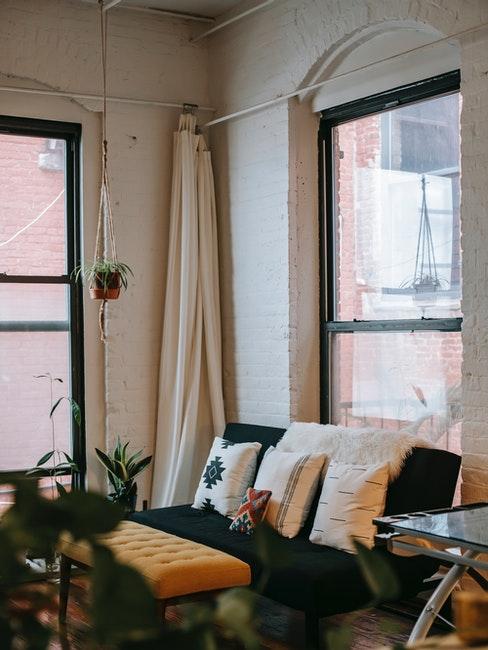 garage transformé en salon industriel