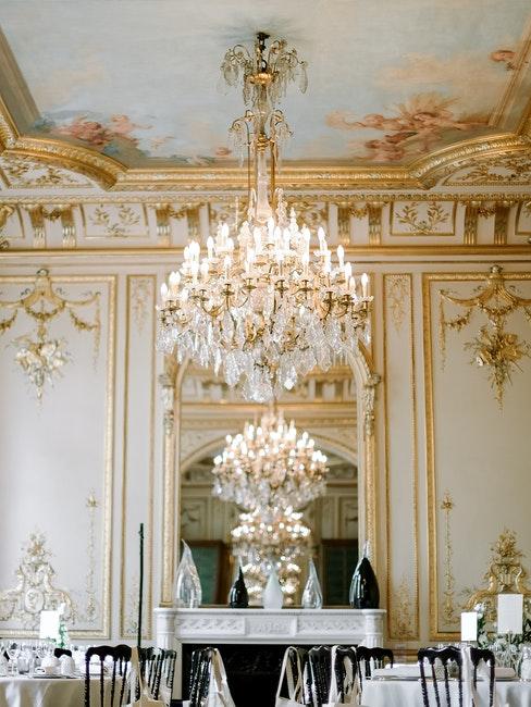 salle de mariage classique et vintage