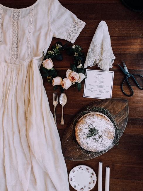 robe de mariée et accessoires de mariage vintage