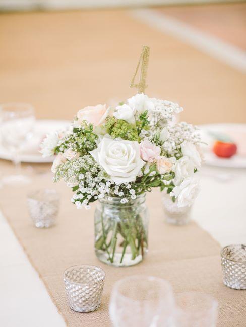 table de mariage, bouquet de mariage, décoration de table mariage