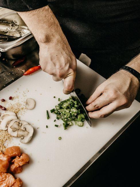 planche à découper, repas, préparation, cuisine