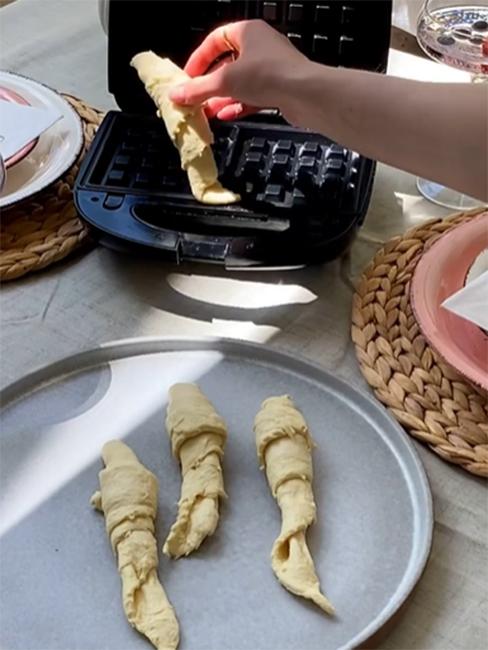 iidée de recette pas cher au gaufrier avec de la pâte